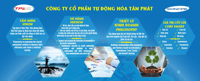 Tầm nhìn - xứ mệnh - triết lý kinh doanh - giá trị cốt lõi TPA